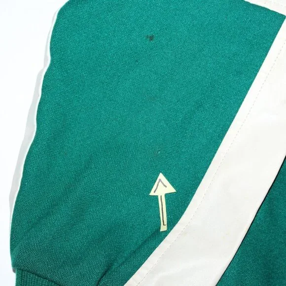 Vintage 70s 80s Garamont Sport Large Green White Varsity Letterman Retro Jacket - Picture 12 of 12